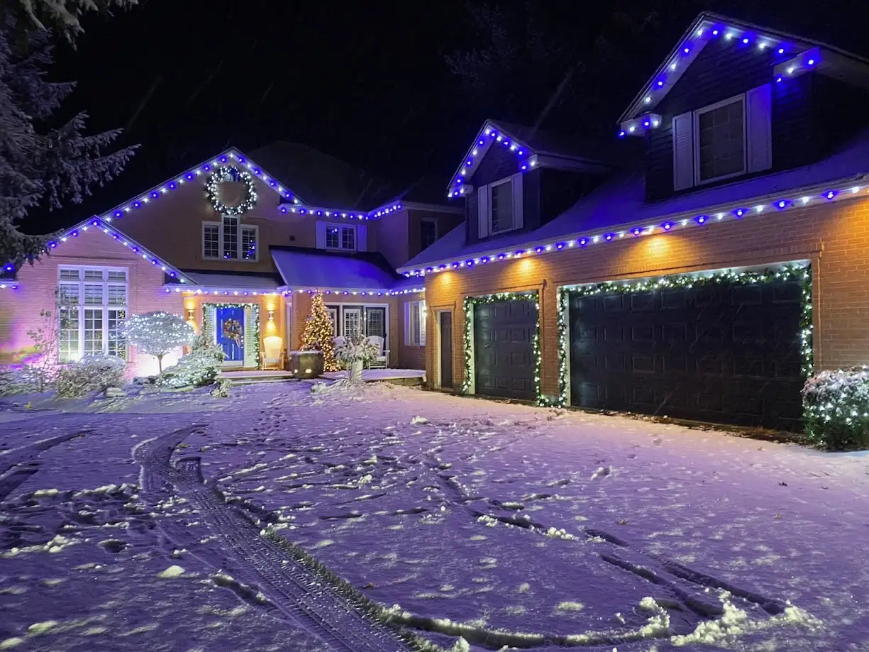 Christmas lights installation in Kitchener, Ontario by Classic Christmas Lighting